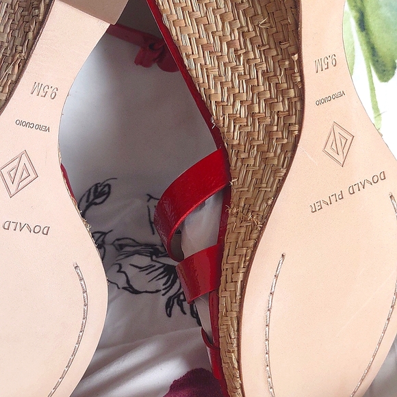 DONALD J PLINER ESPEDRILLE WEDGE SANDALS *🍅RED/NWOB - Picture 10 of 17